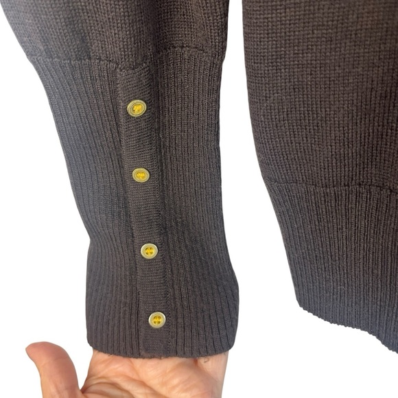 Vintage THE LIMITED Women's Brown Wool Blend V-Neck Sweater Dark Academia XL - Picture 7 of 8